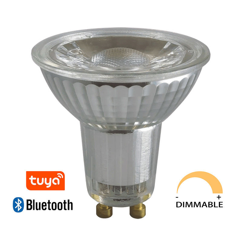 Contrôle TECO WIFI Smart à faible puissance Gu10 ampoules Tuya CCT Couleur 5W Ra80 Dimmable longue durée de vie