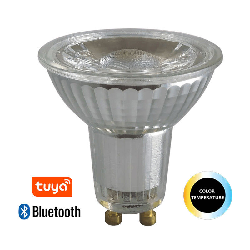 Contrôle TECO WIFI Smart à faible puissance Gu10 ampoules Tuya CCT Couleur 5W Ra80 Dimmable longue durée de vie