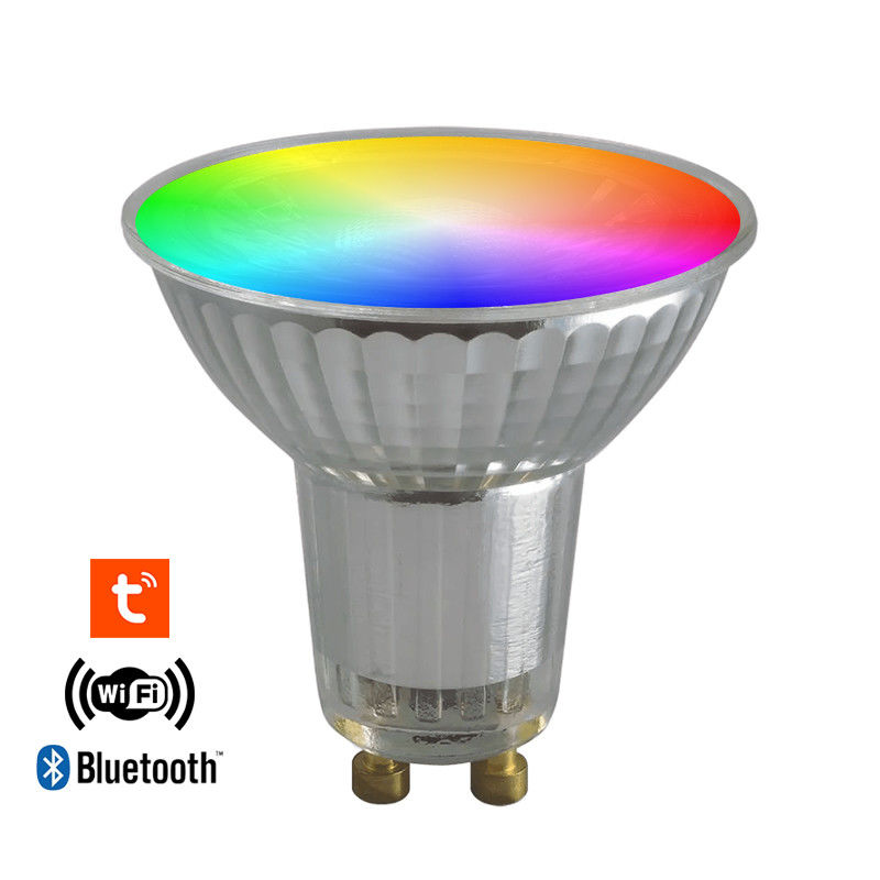 Contrôle TECO WIFI Smart à faible puissance Gu10 ampoules Tuya CCT Couleur 5W Ra80 Dimmable longue durée de vie