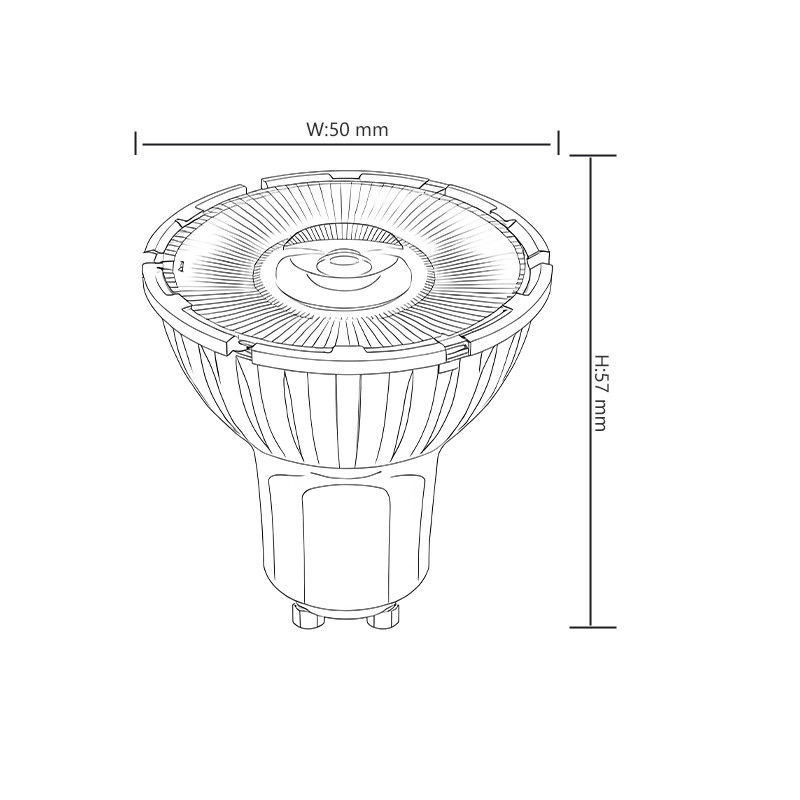 Teco Gu10 ampoules à LED 7w 10 degrés 3000k Triac assombrissement 40000 heures 440 lumens