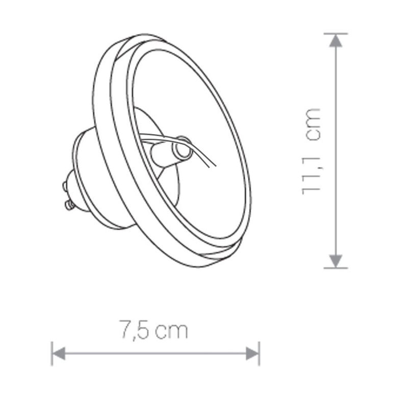 Teco ES111 ampoule à LED 220V 4000K Dimmable AR111 GU10 G53 COB ampoule à LED 12W