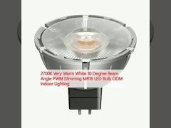 2700K Blanc très chaud 10 degrés Angle du faisceau Dimming PWM MR16 ampoule LED ODM Éclairage intérieur