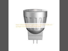 Lampes à LED MR8 blanches chaudes 2.5W 12V 2700K projecteur LED 36 degrés angle de rayon Ra90